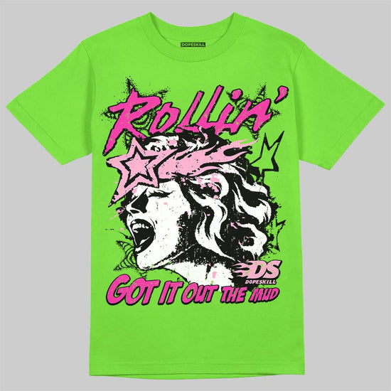 Neon Green Sneakers DopeSkill T-Shirt Got It Out The Mud Graphic Streetwear - Lime