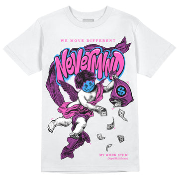 Jordan 4 GS “Hyper Violet” DopeSkill T-Shirt Nevermind Graphic Streetwear - White