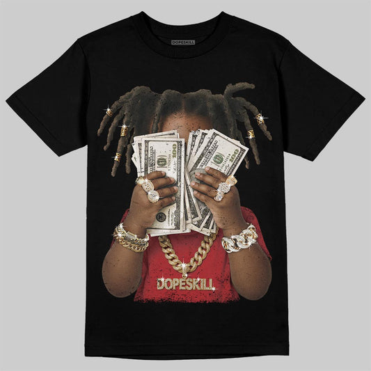 Jordan 12 Retro Flu Game (2025) DopeSkill T-Shirt Rich Youth Graphic Streetwear - Black