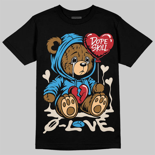 Jordan 1 High OG “UNC” Reimagined DopeSkill T-Shirt Broken Bear Graphic Streetwear - Black