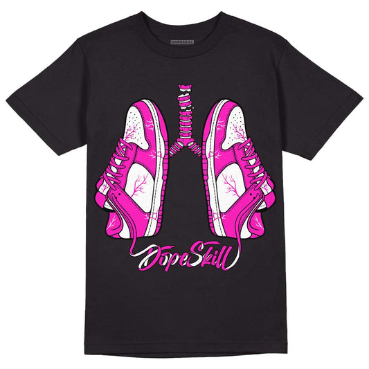 Dunk Low GS “Active Fuchsia” DopeSkill T-Shirt Breathe Graphic Streetwear - Black