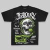 Green Oversize Print Jealousy DopeSkill Graphic T-shirt Streetwear - black