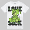 Neon Green Sneakers DopeSkill T-Shirt Love Sick Graphic Streetwear - White