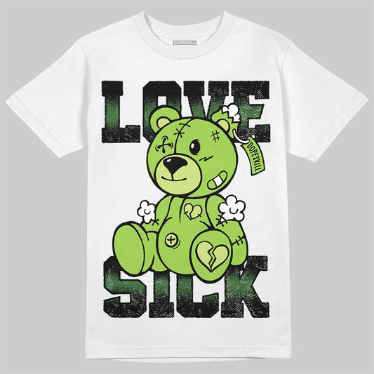 Neon Green Sneakers DopeSkill T-Shirt Love Sick Graphic Streetwear - White