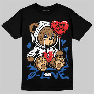 Jordan 12 “Blueberry” DopeSkill T-Shirt Broken Bear Graphic Streetwear - Black