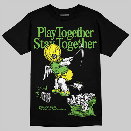 Neon Green Sneakers DopeSkill T-Shirt Play together, Stay together Graphic Streetwear - Black