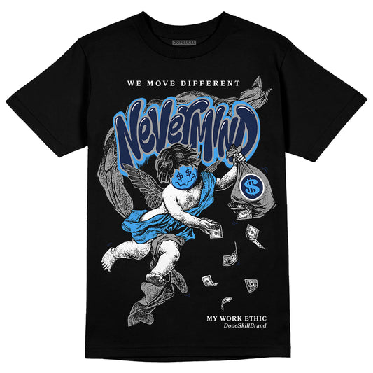 Jordan Spiz’ike Low “White/Obsidian” DopeSkill T-Shirt Nevermind Graphic Streetwear - Black