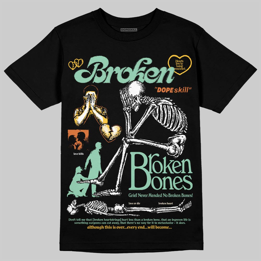 SB Dunk Low Rodeo Tourmaline DopeSkill T-Shirt Broken Bones Graphic Streetwear - black