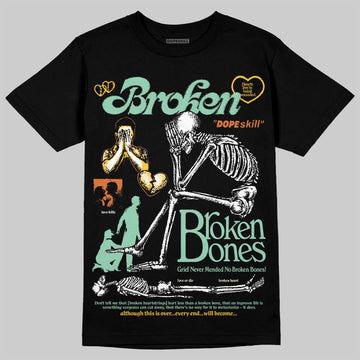 SB Dunk Low Rodeo Tourmaline DopeSkill T-Shirt Broken Bones Graphic Streetwear - black