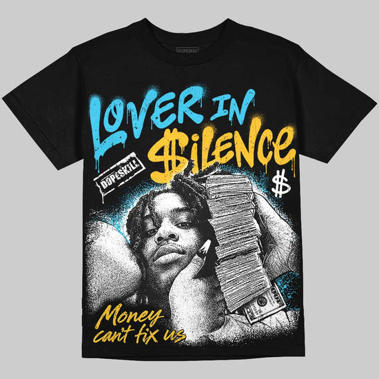 Jordan 11 Gamma Blue DopeSkill Oversize Print T-Shirt Lover In $ilence Graphic Streetwear - Black