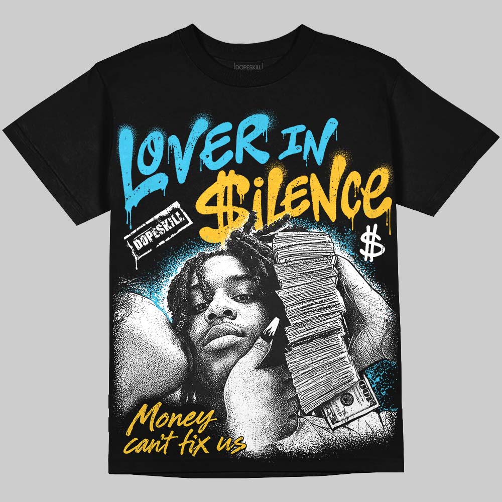 Jordan 11 Gamma Blue DopeSkill Oversize Print T-Shirt Lover In $ilence Graphic Streetwear - Black