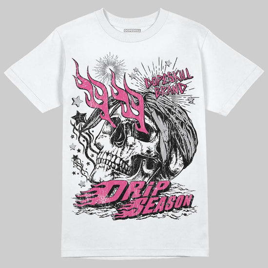Asics Gel-1130 Pink Glo/ Black DopeSkill T-Shirt Drip Season Graphic Streetwear - White
