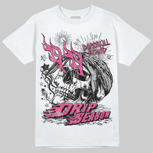 Asics Gel-1130 Pink Glo/ Black DopeSkill T-Shirt Drip Season Graphic Streetwear - White