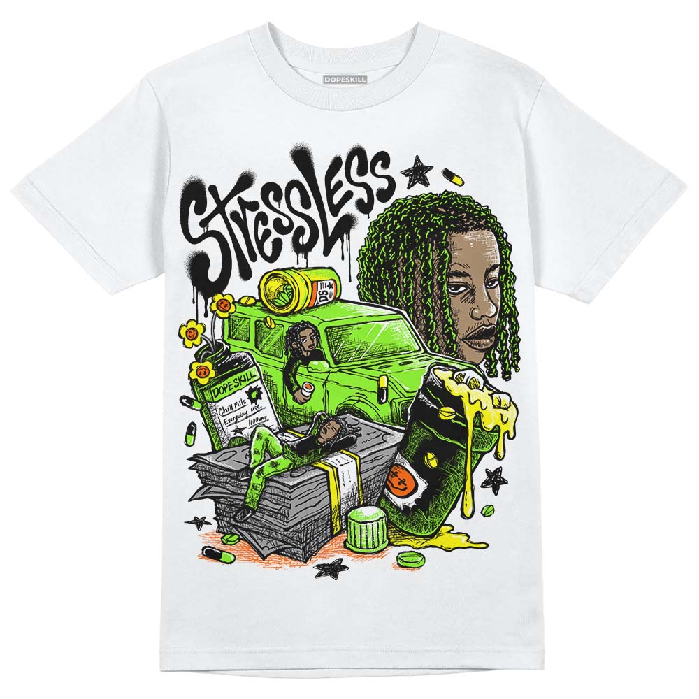 Neon Green Sneakers DopeSkill T-Shirt Stressless Graphic Streetwear - White