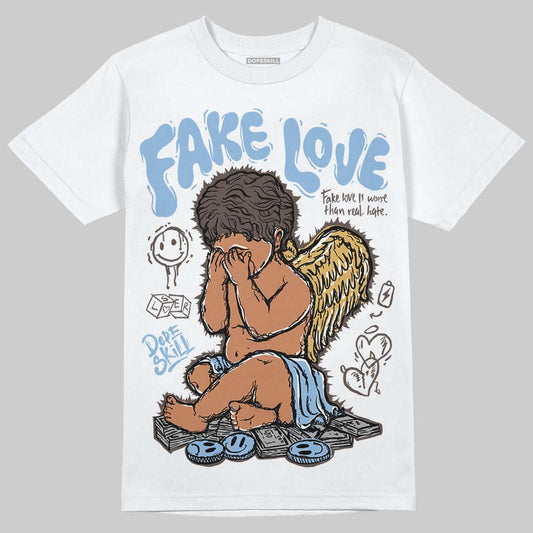 Adidas Handball Spezial ‘Light Blue’ DopeSkill T-Shirt False Love Graphic Streetwear - White