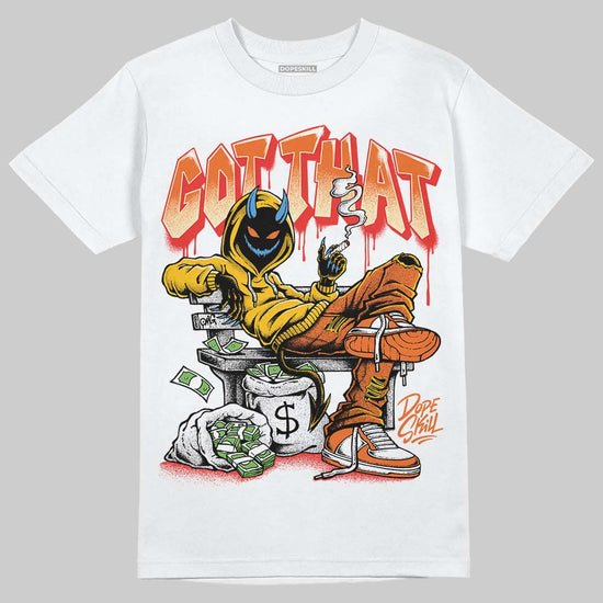 Orange, Black and White Sneakers DopeSkill T-Shirt Got That Graphic Streetwear - White