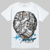 Jordan 4 Retro Military Blue DopeSkill T-Shirt Money Longer Graphic Streetwear - White
