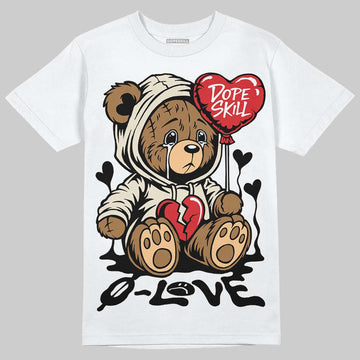 Jordan 5 Retro Reverse Metallic DopeSkill T-Shirt Broken Bear Graphic Streetwear - White