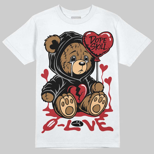 Jordan 14 Retro ‘Black Toe’ DopeSkill T-Shirt Broken Bear Graphic Streetwear - White