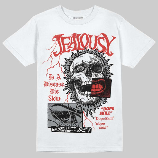 Jordan 4 Retro Toro Bravo DopeSkill T-Shirt Jealousy Graphic Streetwear - White