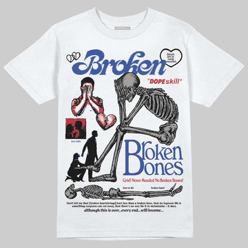 Jordan 4 “Rare Air” DopeSkill T-Shirt Broken Bones Graphic Streetwear - White