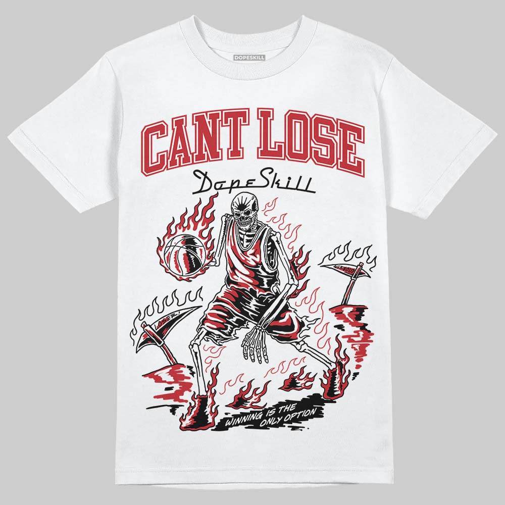 Jordan 5 Retro Fire Red Black Tongue (2025) DopeSkill T-Shirt Cant Lose Graphic Streetwear - White 