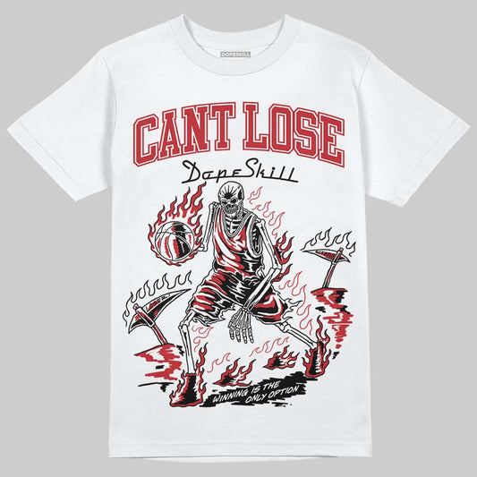 Jordan 5 Retro Fire Red Black Tongue (2025) DopeSkill T-Shirt Cant Lose Graphic Streetwear - White 