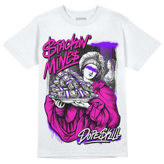Dunk Low GS “Active Fuchsia” DopeSkill T-Shirt Stackin Mines Graphic Streetwear - White