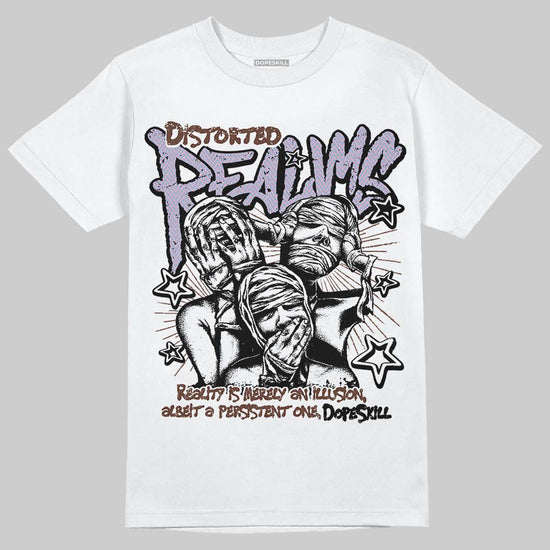 Harris Tweed x Dunk Low Denim Turquoise and Baroque Brown DopeSkill T-Shirt Distorted Realms Graphic Streetwear - White 