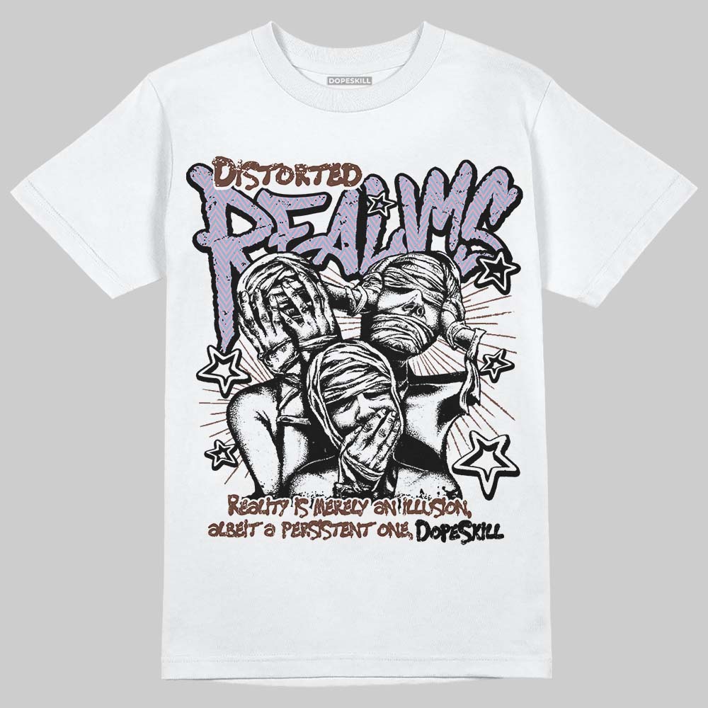 Harris Tweed x Dunk Low Denim Turquoise and Baroque Brown DopeSkill T-Shirt Distorted Realms Graphic Streetwear - White 