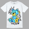 Jordan 5 Aqua DopeSkill T-shirt  Smile Through The Pain Graphic Streetwear - White