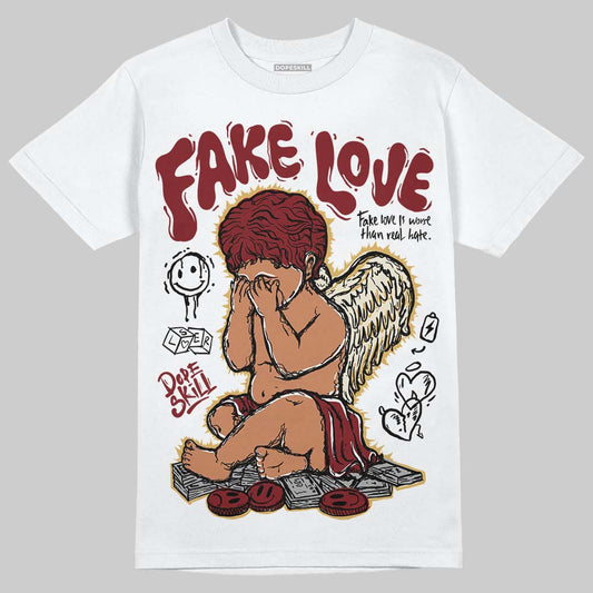 Dunk Low SE Sisterhood Sail Team Red W DopeSkill T-Shirt False Love Graphic Streetwear - White