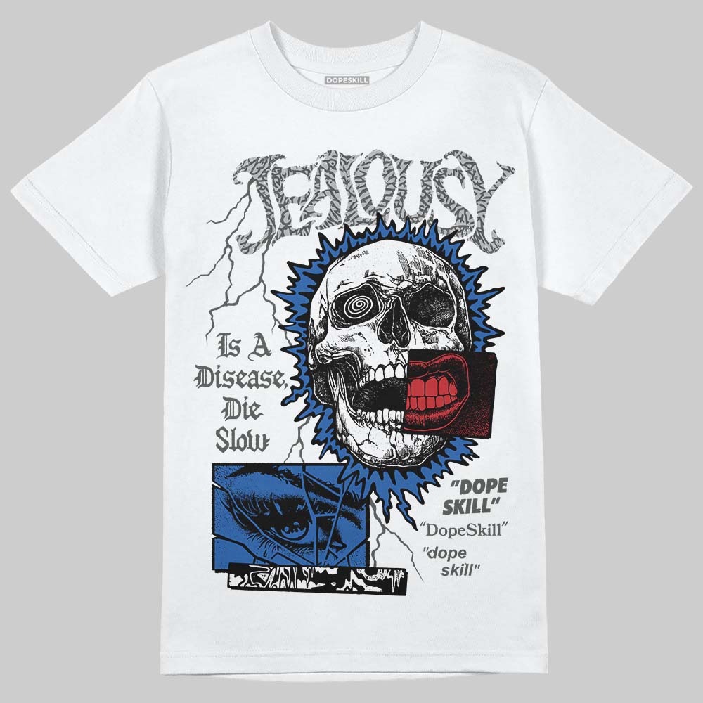 Jordan 3 "True Blue" DopeSkill T-Shirt Jealousy Graphic Streetwear - White