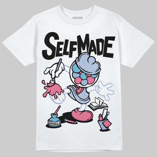 Jordan 3 GS “Cobalt Bliss” DopeSkill T-Shirt Self Made Graphic Streetwear  - White