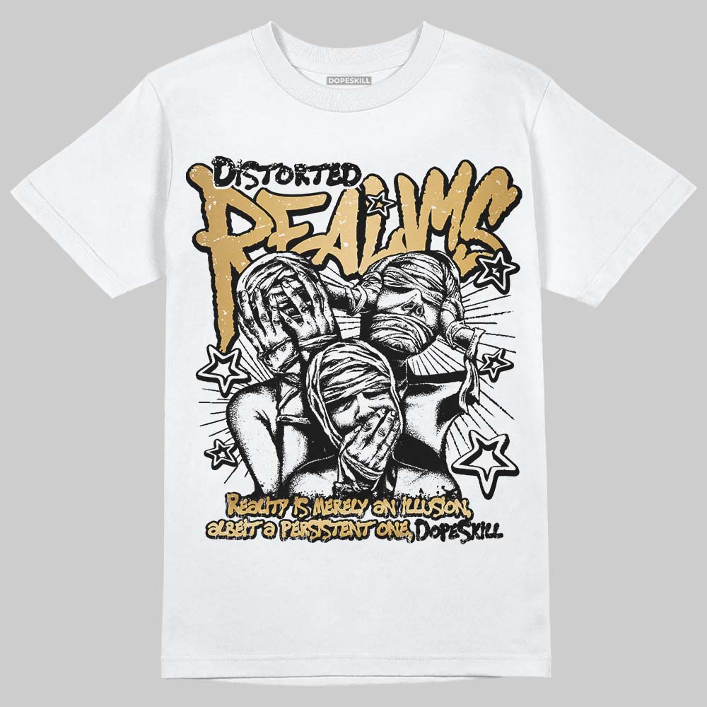 Jordan 12 Retro 'Taxi' 2025 DopeSkill T-Shirt Distorted Realms Graphic Streetwear - White