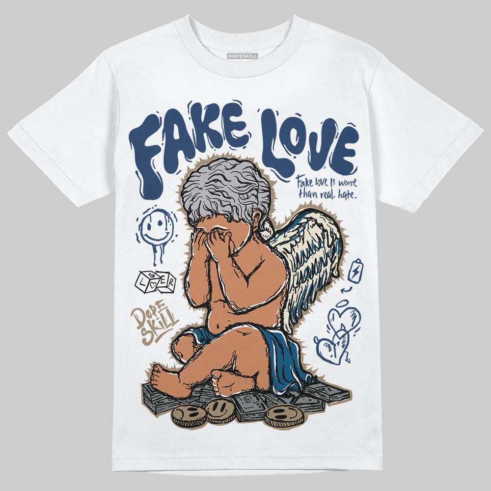 Asics Gel-Kayano 14 ‘Cream Pure Silver’ DopeSkill T-Shirt False Love Graphic Streetwear - White