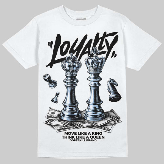 Jordan 11 TD Cleats "Patent Black" DopeSkill T-Shirt Loyalty Graphic Streetwear - White 