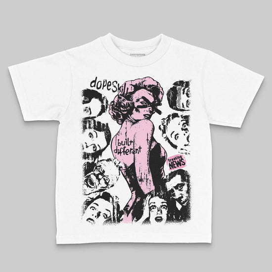 Jordan 12 GS “Pearl Pink” DopeSkill Toddler Kids T-shirt Built Different Graphic Streetwear - White