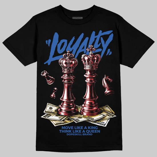 Fragment x UNION x Jordan 1 High OG “Varsity Red/Sport Royal” DopeSkill T-Shirt Loyalty Graphic Streetwear - Black