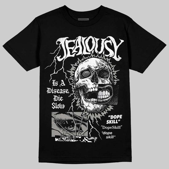 Jordan 5 "White Metallic" DopeSkill T-Shirt Jealousy Graphic Streetwear - Black