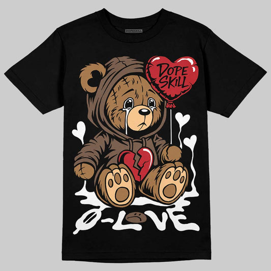 Jordan 9 'Olive' DopeSkill T-Shirt Broken Bear Graphic Streetwear - Black