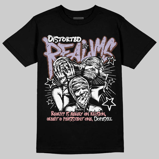Harris Tweed x Dunk Low Denim Turquoise and Baroque Brown DopeSkill T-Shirt Distorted Realms Graphic Streetwear - Black