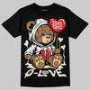 Jordan 5 Retro Reverse Metallic DopeSkill T-Shirt Broken Bear Graphic Streetwear - Black