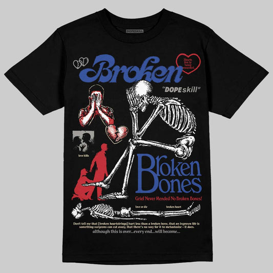 Jordan 4 “Rare Air” DopeSkill T-Shirt Broken Bones Graphic Streetwear - Black