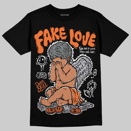 Asics Gel Kayano 14 'Silver Piquant Orange' DopeSkill T-Shirt False Love Graphic Streetwear - Black