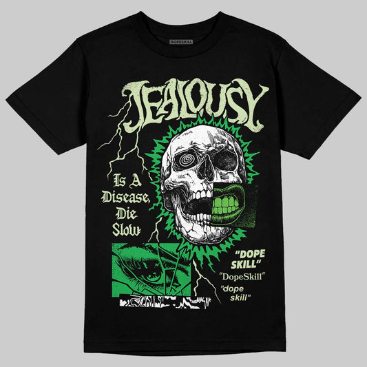 Travis Scott x Jordan Jumpman Jack "GREEN SPARK" DopeSkill T-Shirt Jealousy Graphic Streetwear - Black