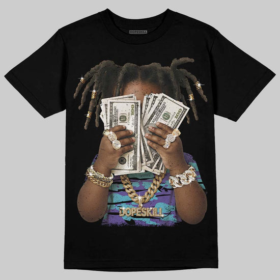 Jordan 8 Retro 'Aqua' 2025 DopeSkill T-Shirt Rich Youth Graphic Streetwear - Black