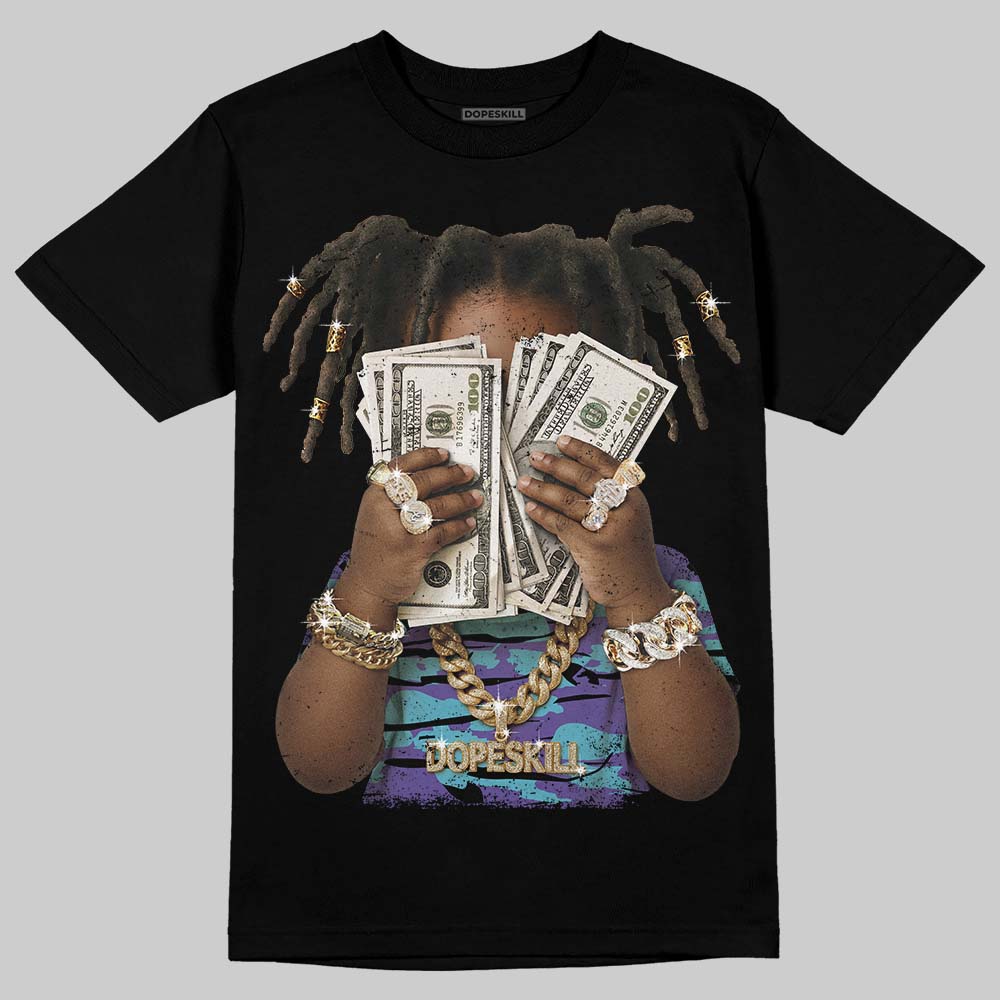 Jordan 8 Retro 'Aqua' 2025 DopeSkill T-Shirt Rich Youth Graphic Streetwear - Black