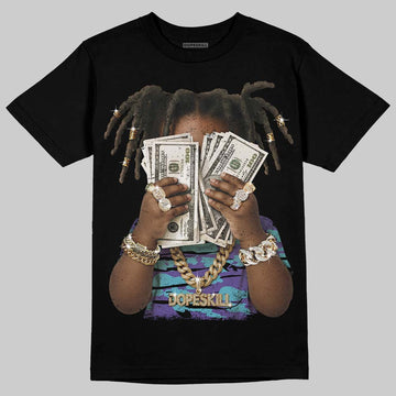 Jordan 8 Retro 'Aqua' 2025 DopeSkill T-Shirt Rich Youth Graphic Streetwear - Black