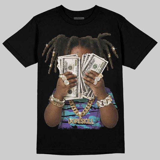 Jordan 8 Retro 'Aqua' 2025 DopeSkill T-Shirt Rich Youth Graphic Streetwear - Black
